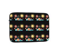 YYHHAOFA Housse pour ordinateur portable de 15 pouces - Motif : feux d'artifice et planètes brodés - Pour homme et femme - Pour voyage d'affaires, bureau et usage quotidien