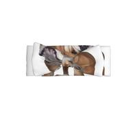 YYHHAOFA Jeté de Bébé Nœud Imprimé Bulldog Anglais - Bandeau Nylon Spandex Doux et Extensible pour Nouveau-Né 0-6 Mois - Cadeau de Douche Idéal