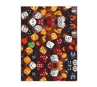 YYHHAOFA Jeté de lit léger et chaud avec motif de dés pour garder au chaud 127 x 101,6 cm
