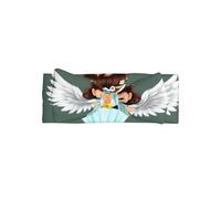 YYHHAOFA Joli bandeau avec nœud pour bébé imprimé petit ange - Doux et extensible pour photographie de nouveau-né et cadeaux de fête prénatale