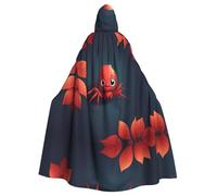 YYHHAOFA Jolie cape à capuche pour adulte imprimée petite araignée rouge est une cape super grande, confortable et durable