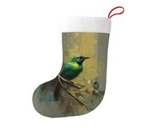 Yyhhaofa Kingfisher On The Branch Chaussettes de Noël imprimées recto-verso pour décoration d'intérieur de fête de vacances de grande capacité