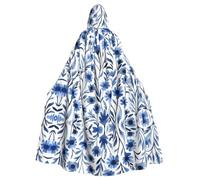 YYHHAOFA La cape à capuche bleue Alyssum imprimée Halloween pour adulte est une cape super grande, confortable et durable