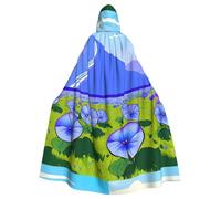 YYHHAOFA La cape à capuche imprimée Halloween pour adulte est une cape super grande, confortable et durable