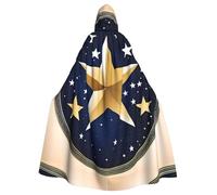 YYHHAOFA La cape à capuche imprimée médaille étoile pour adulte est une cape super grande, confortable et durable