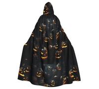 YYHHAOFA La cape à capuche imprimée monstre citrouille pour adulte est un poncho à capuche super grand, confortable et durable pour Halloween