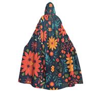 YYHHAOFA La cape à capuche pour adulte avec imprimé de fleurs décoratives cool est une cape super grande, confortable et durable