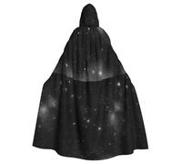 YYHHAOFA La cape à capuche pour adulte avec imprimé galaxie noire et blanche est une cape super grande, confortable et durable conçue pour les adultes
