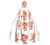 YYHHAOFA La cape à capuche pour adulte avec imprimé petit ange est un poncho à capuche super grand, confortable et durable pour Halloween