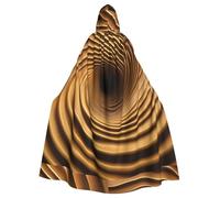 YYHHAOFA La cape à capuche pour adulte avec imprimé Vortex de sable doré est une cape super grande, confortable et durable