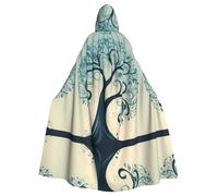 YYHHAOFA La cape à capuche pour adulte avec motif arbre tourbillon cool est une cape super grande, confortable et durable