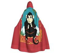 YYHHAOFA La cape à capuche pour adulte imprimé petit singe agitant est une cape super grande, confortable et durable