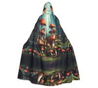 YYHHAOFA La cape à capuche pour adulte imprimée champignon dense est une cape super grande, confortable et durable