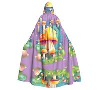 YYHHAOFA La cape à capuche pour adulte imprimée champignon Fantasy Dream est une cape super grande, confortable et durable