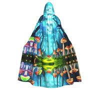 YYHHAOFA La cape à capuche pour adulte imprimée champignon lumineux est une cape super grande, confortable et durable