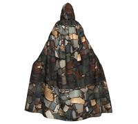 YYHHAOFA La cape à capuche pour adulte imprimée fragments métalliques est un poncho à capuche super grand, confortable et durable pour Halloween
