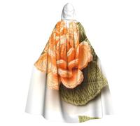 YYHHAOFA La cape à capuche tricotée imprimée de fleurs d'Halloween pour adulte est une cape super grande, confortable et durable