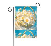 YYHHAOFA Little Daisy in the Flower Basket Mât de drapeau de jardin imprimé double face 30,5 x 45,7 cm