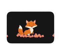 YYHHAOFA Little Fox in The Petals Tapis de sol antidérapant et épais lavable pour salle de bain, chambre à coucher, 40,6 x 61 cm