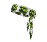 YYHHAOFA Little Green Cookies. Foulard de sport imprimé, absorbant la transpiration et respirant, bandeau de mouvement, foulard double face