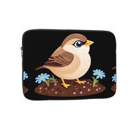 YYHHAOFA Little Sparrow in the Flowerbed Picture Housse de protection pour ordinateur portable - Housse antichoc pour ordinateur portable 13" pour homme et femme, voyage d'affaires, bureau et usage