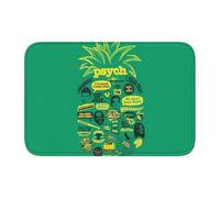 YYHHAOFA Lock Edge Tapis de sol 101,6 x 152,4 cm Motif citation ananas Psych absorbant l'eau et antidérapant doux et confortable pour salle de bain et cuisine