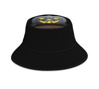 YYHHAOFA Long Live The Day Pumpkin Lantern Picture Chapeau cloche réfléchissant pour homme et femme Style décontracté Extérieur Noir