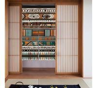 YYHHAOFA Lot de 2 rideaux à motif ethnique tribal africain, 86,4 x 142,2 cm, lisse et ne se froisse pas facilement, rideaux en tissu, séparateurs de pièce