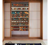 YYHHAOFA Lot de 2 rideaux à texture ethnique tribale africaine 86,4 x 142,2 cm, bon drapé, lisse et ne se froisse pas facilement, rideaux en tissu, séparateurs de pièce