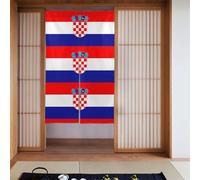 YYHHAOFA Lot de 2 rideaux en tissu imprimé drapeau de la République de Croatie, 86,4 x 142,2 cm, séparateur de pièce, lisse et ne se froisse pas facilement