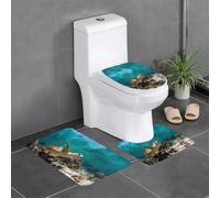 YYHHAOFA Lot de 3 tapis de bain ultra doux et absorbants pour un confort de maison semblable au spa Motif tortue de mer 61 x 40,6 cm