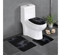 YYHHAOFA Lot de 3 tapis de bain ultra doux et absorbants pour un confort semblable au spa Motif panthère aux yeux bleus 61 x 40,6 cm