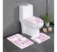 YYHHAOFA Lot de 3 tapis de salle de bain absorbant l'eau, séchage rapide, antidérapant, durable, facile à nettoyer, imprimé hibou mignon