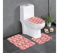 YYHHAOFA Lot de 3 tapis de salle de bain ultra doux et absorbants pour un confort semblable au spa - Motif carlin - 61 x 40,6 cm