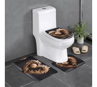 YYHHAOFA Lot de 3 tapis de sol antidérapants à séchage rapide Motif cœur en bois