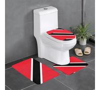 YYHHAOFA Lot de 3 tapis de sol antidérapants à séchage rapide Motif drapeau de Trinité-et-Tobago
