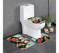 YYHHAOFA Lot de 3 tapis de sol antidérapants à séchage rapide Motif Monkey Music
