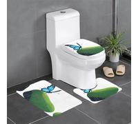 YYHHAOFA Lot de 3 tapis de sol antidérapants à séchage rapide Motif papillon sur la colline