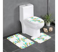 YYHHAOFA Lot de 3 tapis de sol antidérapants à séchage rapide Motif poissons arc-en-ciel colorés dans l'océan bleu