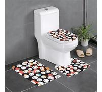 YYHHAOFA Lot de 3 tapis de sol antidérapants en forme de U à motif dégradé de sourire, fermement fixé, absorbant et durable, épais et confortable