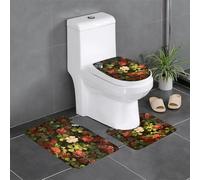 YYHHAOFA Lot de 3 tapis de sol pour salle de bain Motif Clover in The Shred Tapis de sol antidérapant à séchage rapide