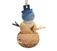 YYHHAOFA Lot de 4 décorations de Noël en bois en forme de bonhomme de neige à accrocher sur les arbres de Noël