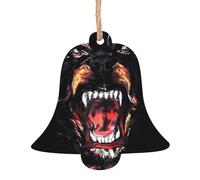 YYHHAOFA Lot de 6 décorations de Noël en bois en forme de rottweiler pour accrocher aux arbres de Noël