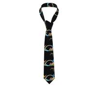 YYHHAOFA Magnifique cravate pour homme avec motif de pont arc-en-ciel pour le travail, le travail, les anniversaires, les mariages, les fêtes, les banquets Entretien facile 145 x 7,9 cm