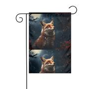 YYHHAOFA Mât de drapeau de jardin imprimé renard rusé double face 30,5 x 45,7 cm