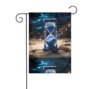 YYHHAOFA Mât de drapeau de jardin imprimé « The Passing of Time » - Décoration double face - 30,5 x 45,7 cm