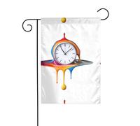 YYHHAOFA Mât de drapeau de jardin imprimé The Passing Time, décoration de cour extérieure double face, 30,5 x 45,7 cm