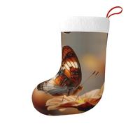 Yyhhaofa Motif sur le dos d'un papillon imprimé double face Chaussettes de Noël pour décoration d'intérieur de grande capacité