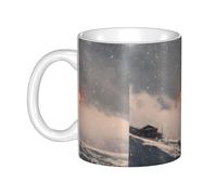 YYHHAOFA Mug en céramique avec inscription « The Sun on a Snowy Day » - Pour cappuccino, latte, céréales, yaourt, lait, boissons chaudes ou froides - Four à micro-ondes
