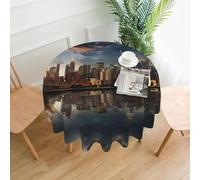 YYHHAOFA Nappe décorative ronde de 152,4 cm avec image d'horizon de New York pour l'intérieur et l'extérieur, sur des tables rondes comme les tables basses, les tables à manger et les tables de ferme